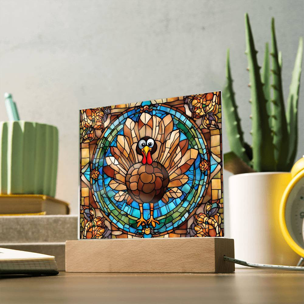 Thanksgiving turkey acrylic plaque-[Heartfelt Family Gift]