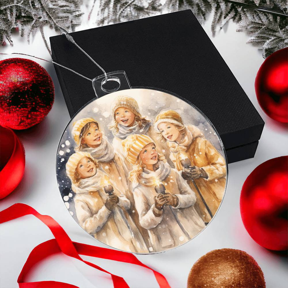 Carolers  Acrylic Christmas Ornament-[Heartfelt Family Gift]