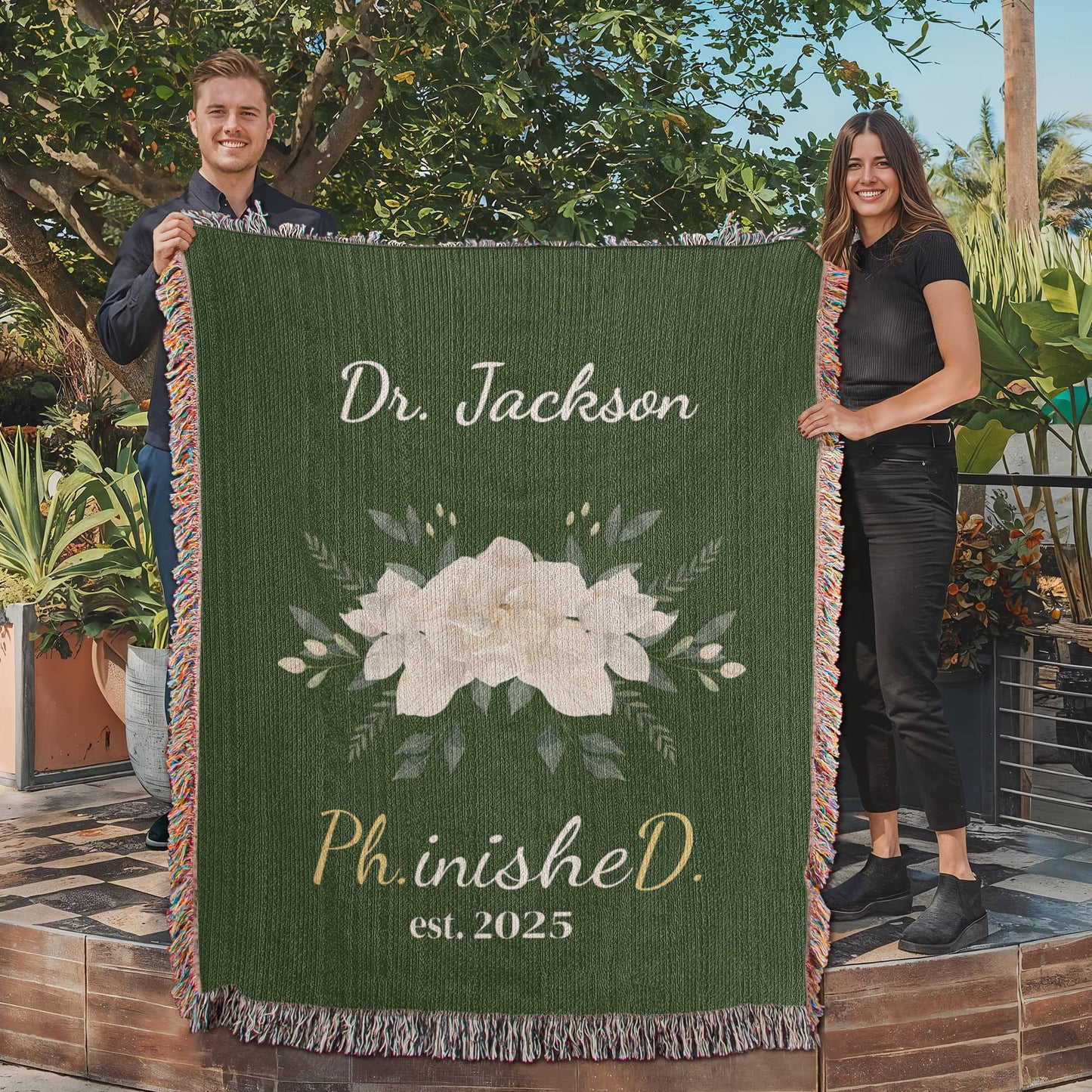 PHD Graduation Gift Blanket for Doctorate Degree-[Heartfelt Family Gift]