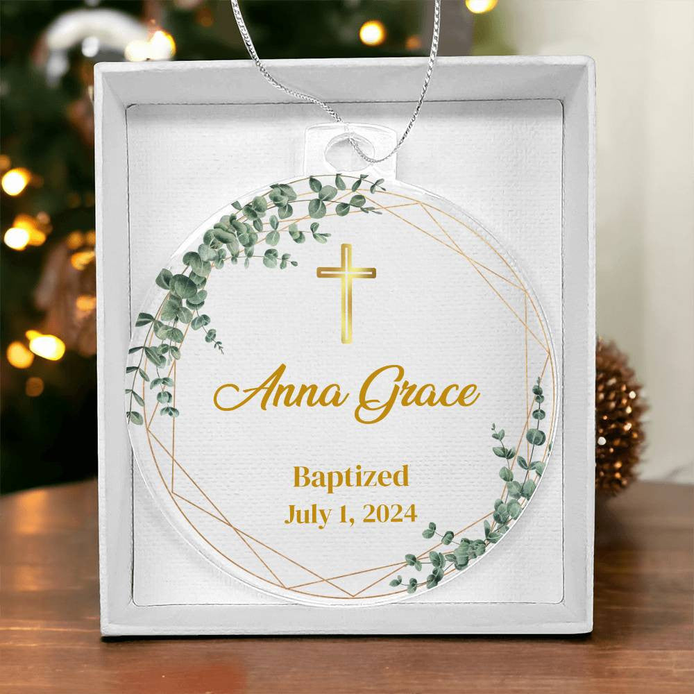 Baptism Personalized Christmas Ornament-[Heartfelt Family Gift]