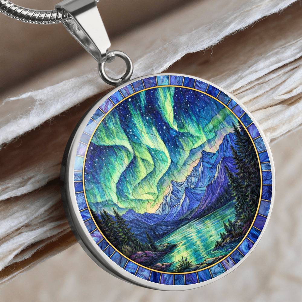 Northern Lights Necklace Pendant, Aurora Borealis Jewelry, Gift for Nature Lovers, Northern Lights Bracelet