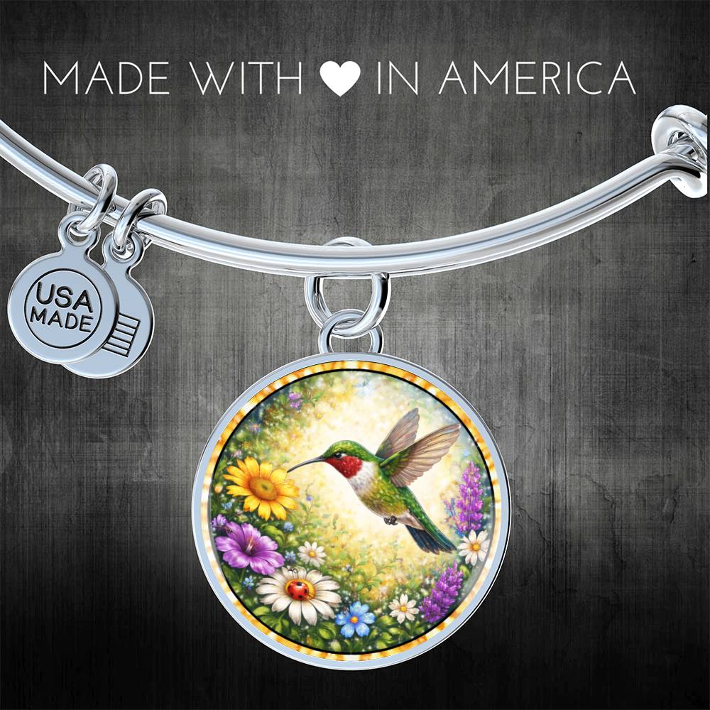Hummingbird Personalized Engraved Necklace Bracelet or Keychain