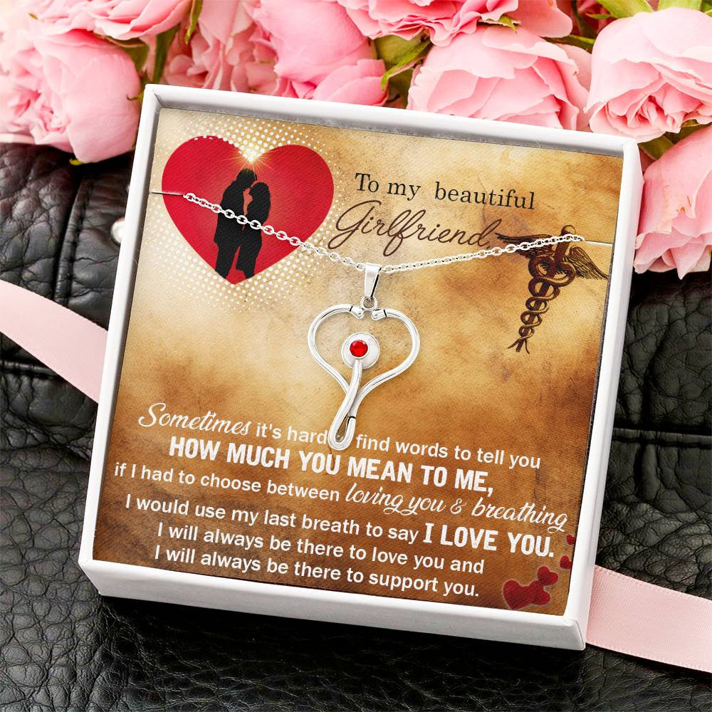 Nurse Girlfriend Stethoscope Necklace Gift-[Heartfelt Family Gift]