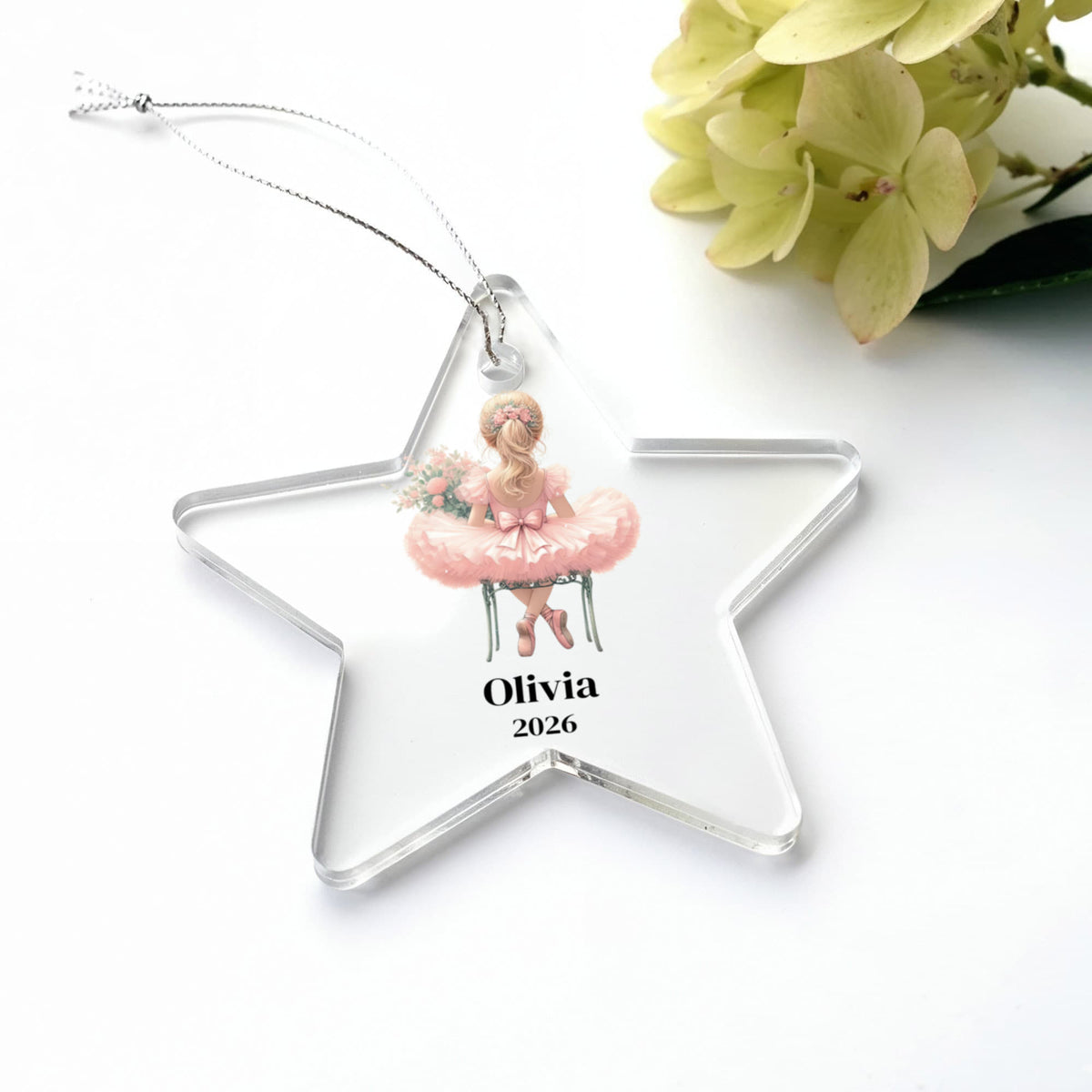 Ballerina Dance Recital Christmas Star Ornament