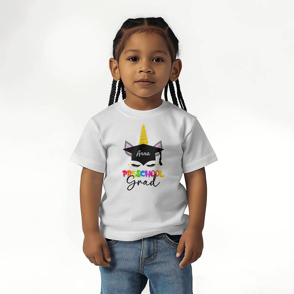 Personalized Name Preschool Graduation T-shirt-[Heartfelt Family Gift]