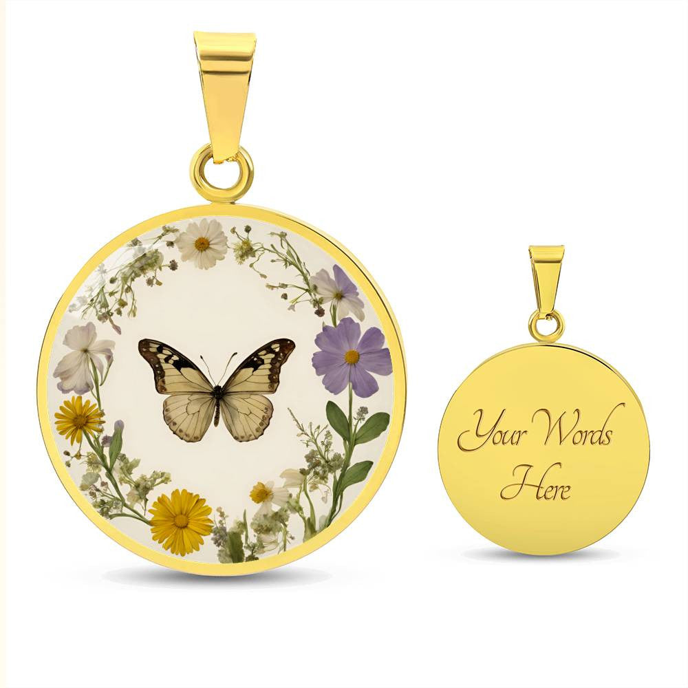 April Birth Month Flower Necklace Daisy and Sweet pea Pendant-[Heartfelt Family Gift]