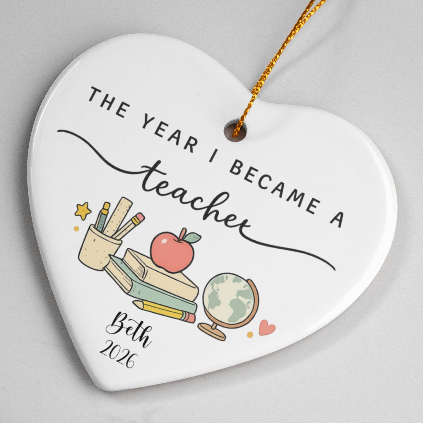 1st Christmas As A Teacher Ornament