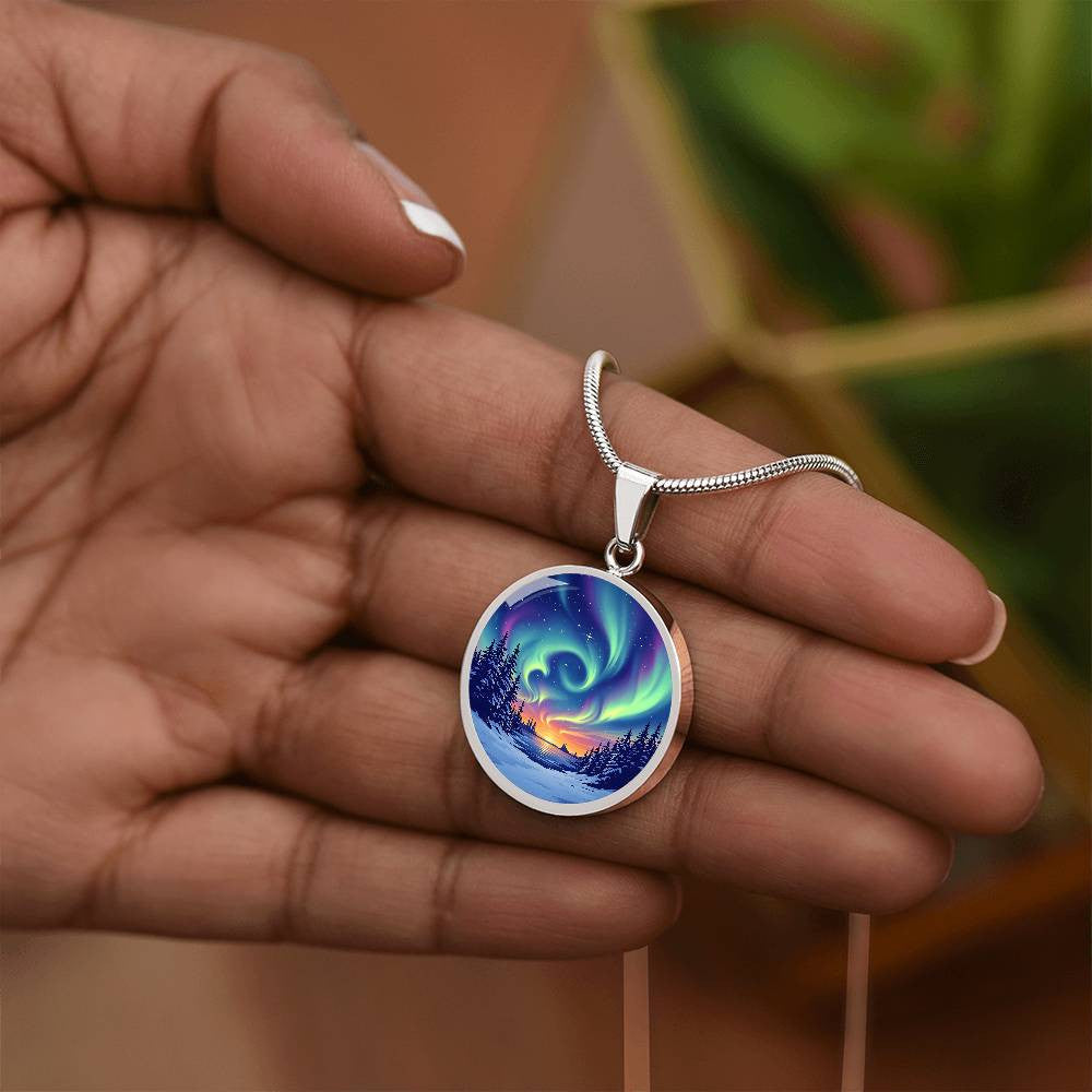 Northern Lights Pendant Necklace-[Heartfelt Family Gift]