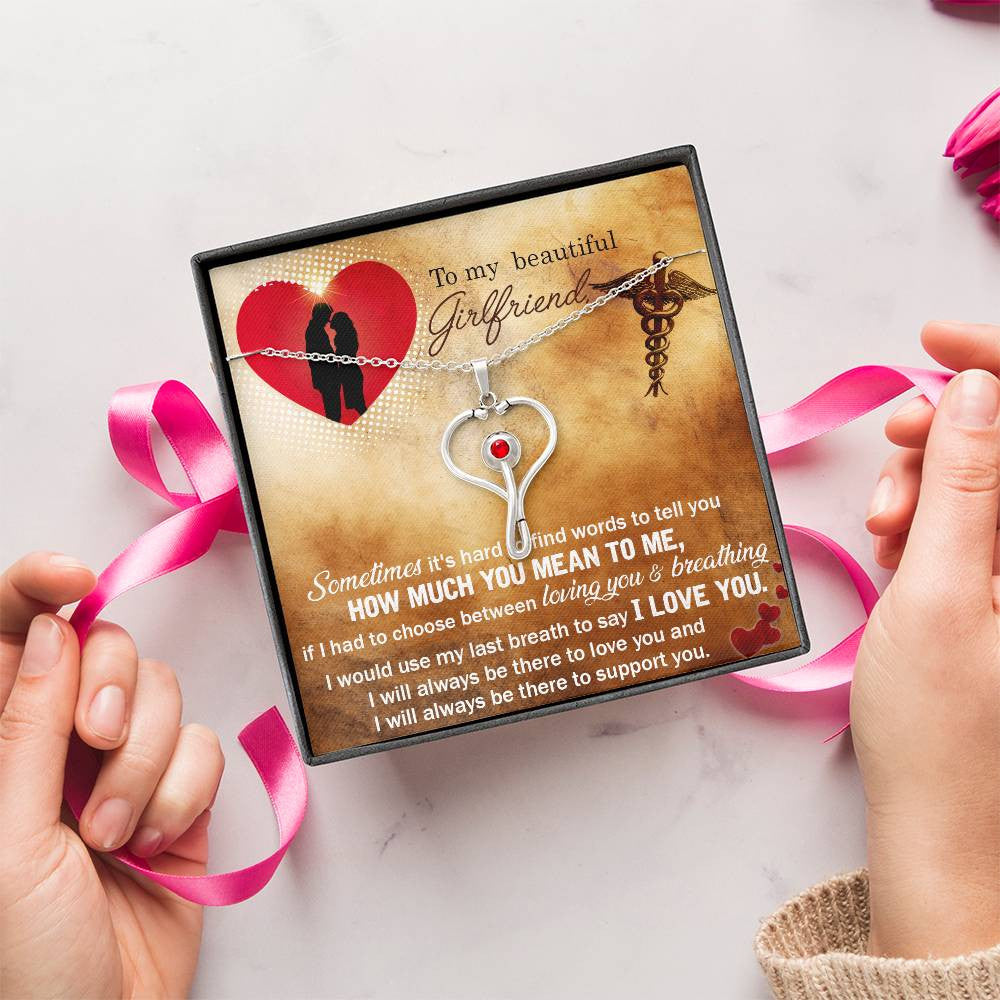 Nurse Girlfriend Stethoscope Necklace Gift-[Heartfelt Family Gift]