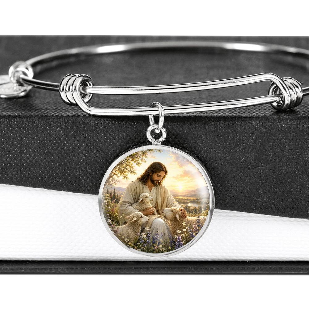 Personalized Jesus and Lamb Necklace