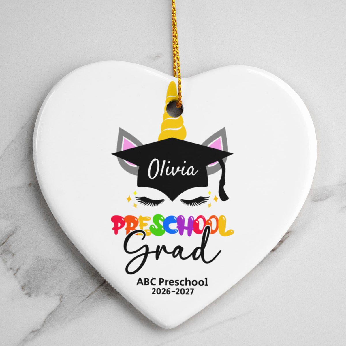 Personalized PreSchool Ornament Gift For Kids