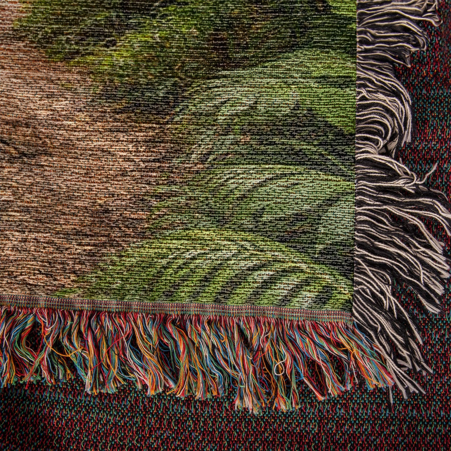 Puerto Rico Culture Inspired Sugar Cane Field Woven Blanket