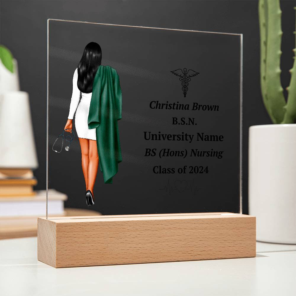 Personalized Nursing Graduation Gift Plaque-[Heartfelt Family Gift]