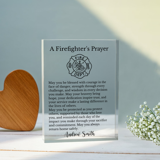 Firefighter Prayer Plaque