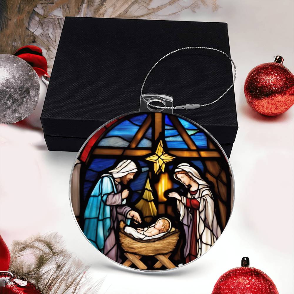 Baby Jesus Nativity Acrylic Ornament Plaque