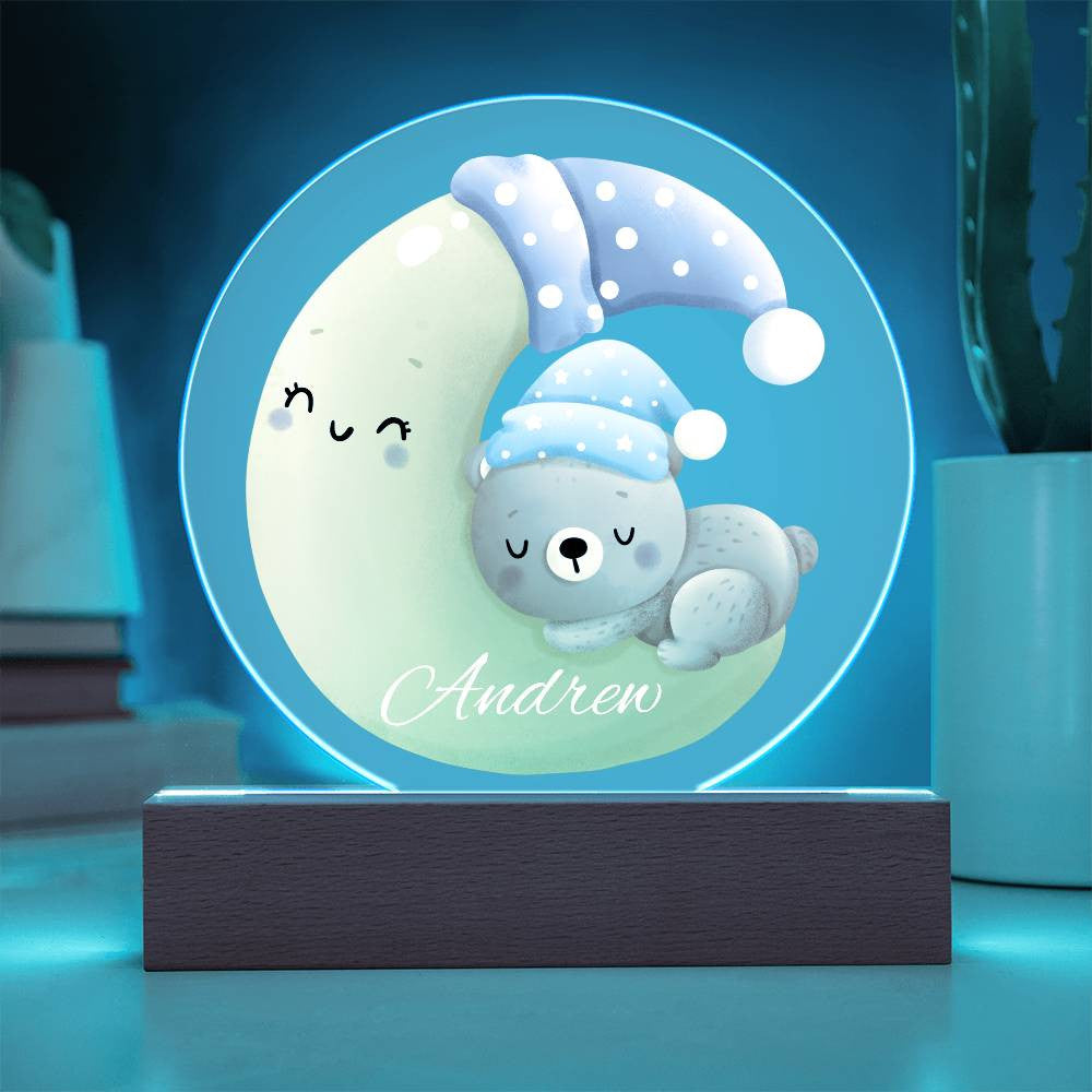 Teddy Bear Night Light Night Light For Kids Room, Nursery Night Light, Personalized Night Light, Girls Night Light, Gift For Kids, Baby Gift-[Heartfelt Family Gift]