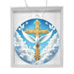 Cross and Dove Acrylic Christmas Ornament-[Heartfelt Family Gift]