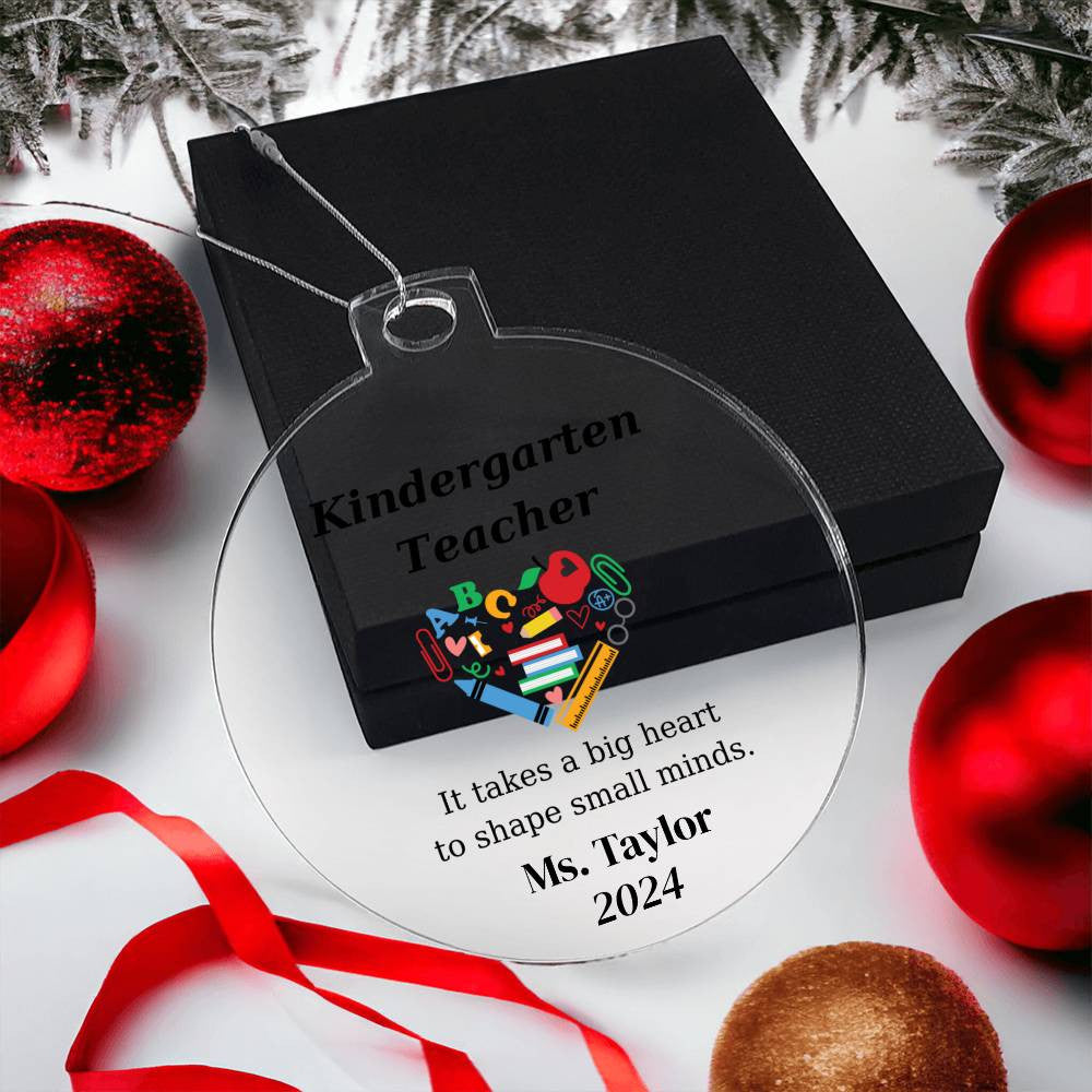 Kindergarten Teacher Ornament-[Heartfelt Family Gift]