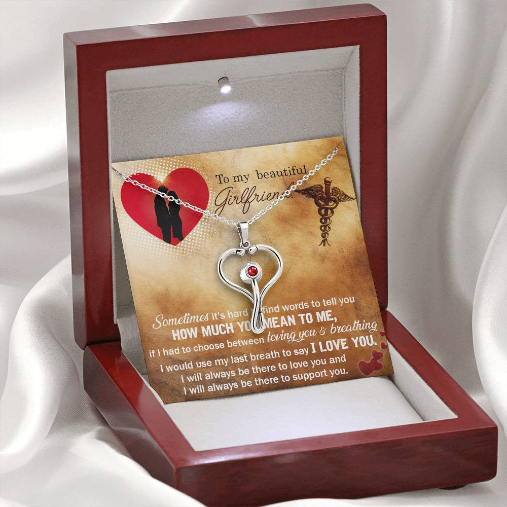 Nurse Girlfriend Stethoscope Necklace Gift-[Heartfelt Family Gift]