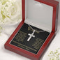 Stainless Cross Necklace w/ MC-[Heartfelt Family Gift]