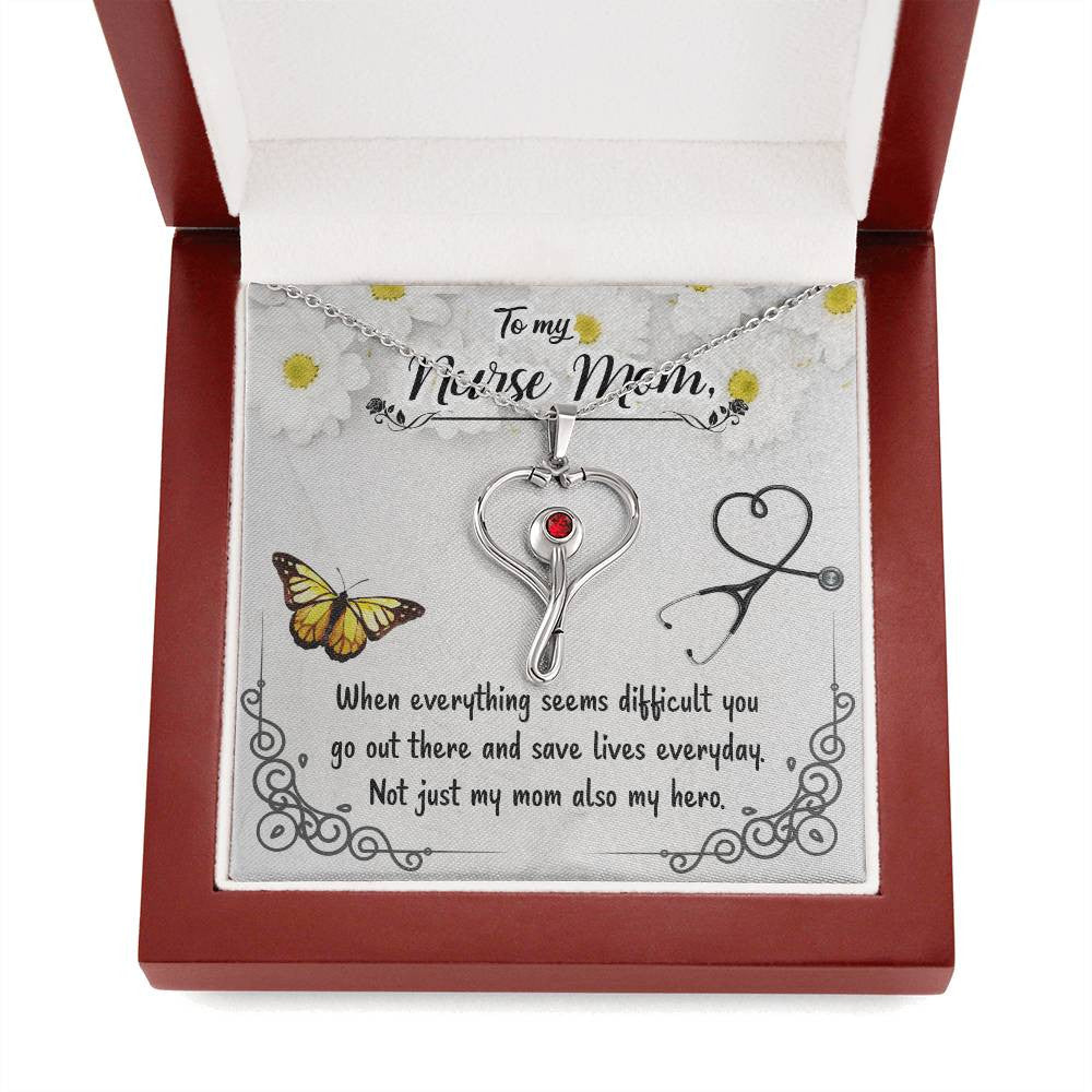 Nurse Mom Stethoscope Necklace Gift-[Heartfelt Family Gift]