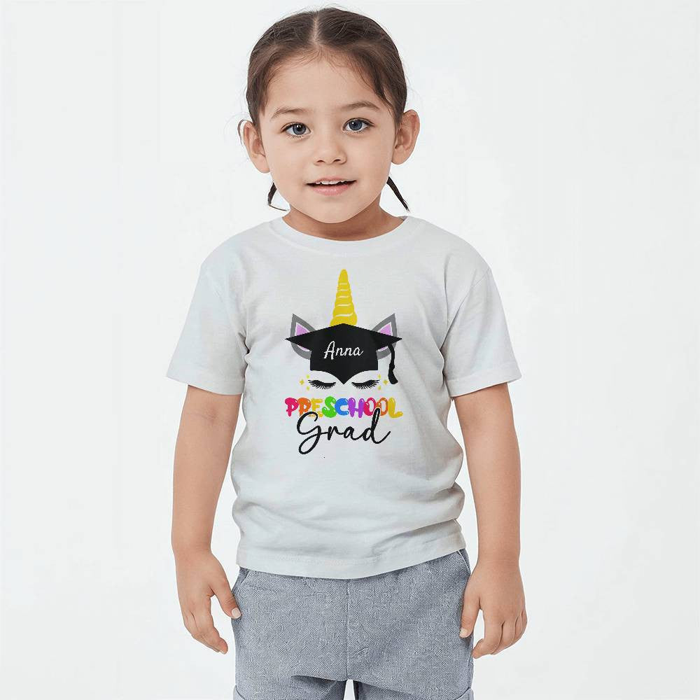 Personalized Name Preschool Graduation T-shirt-[Heartfelt Family Gift]