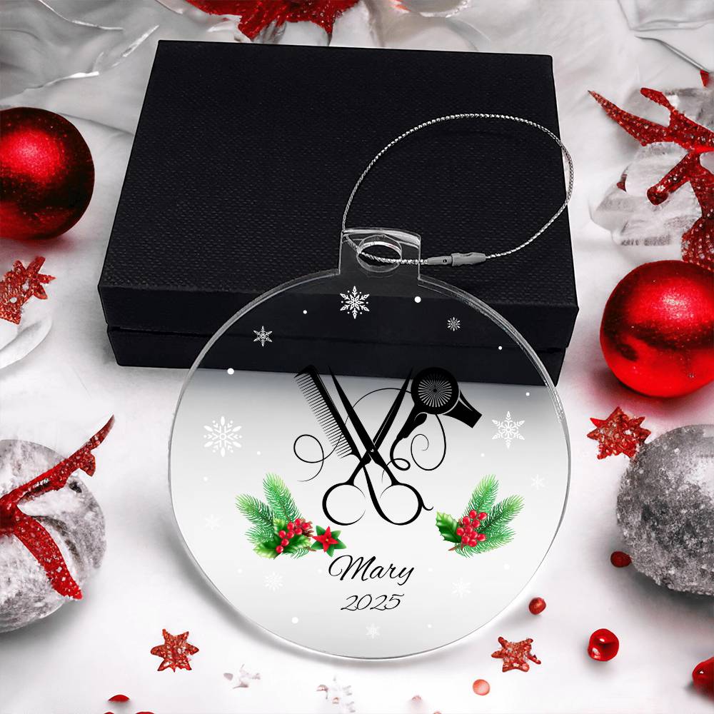 Hairdresser Christmas tree ornament