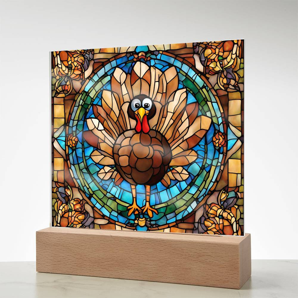 Thanksgiving turkey acrylic plaque-[Heartfelt Family Gift]