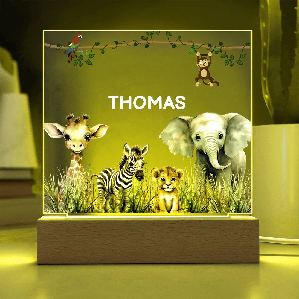 Personalized Name Safari Animals Nightlight-[Heartfelt Family Gift]