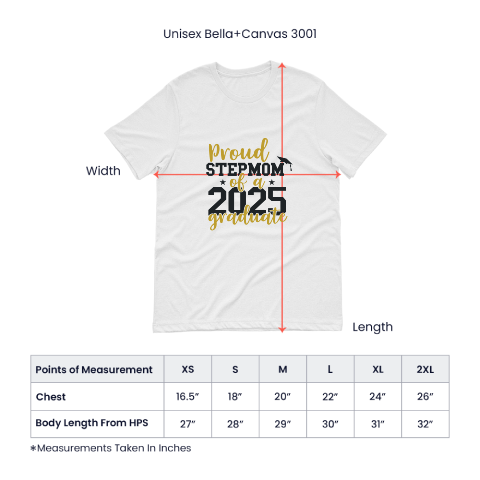 Proud Stepmom of a 2025 Graduate T-Shirt-[Heartfelt Family Gift]