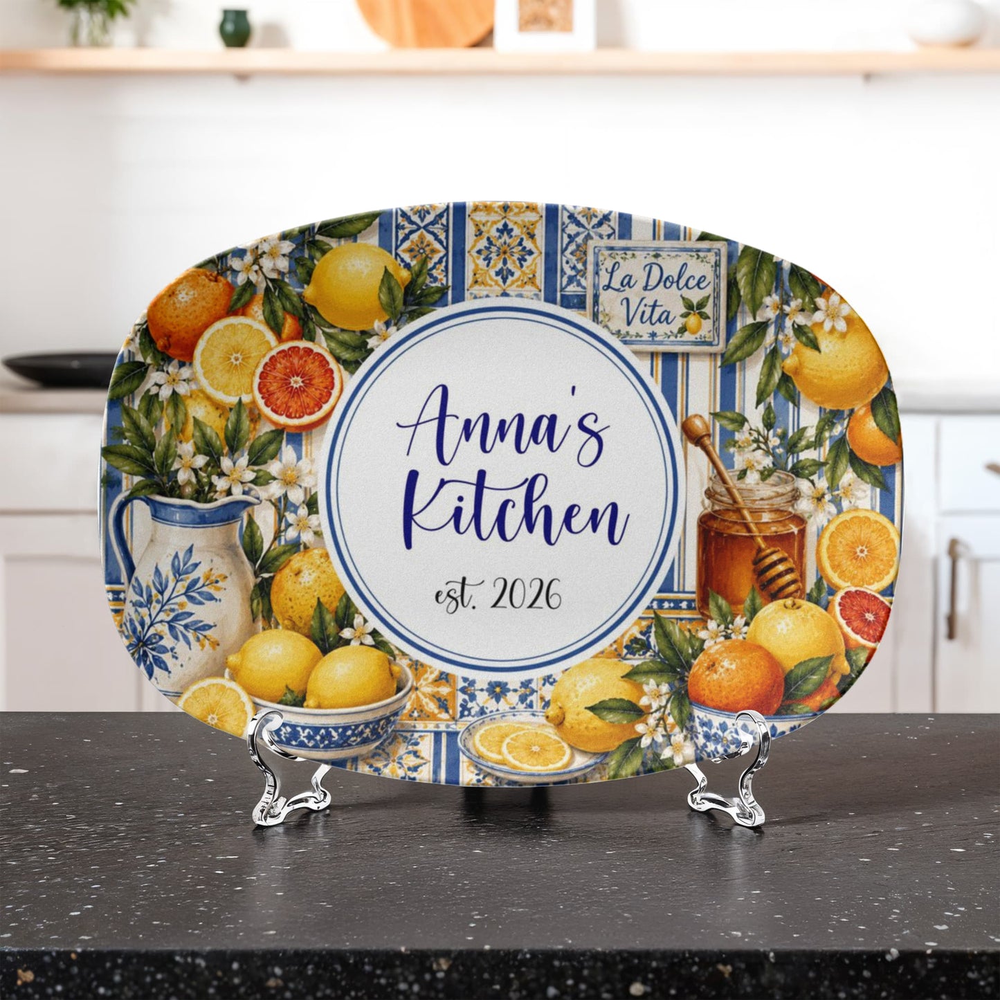 Personalized Italian style Citrus Fruit Serving Tray
