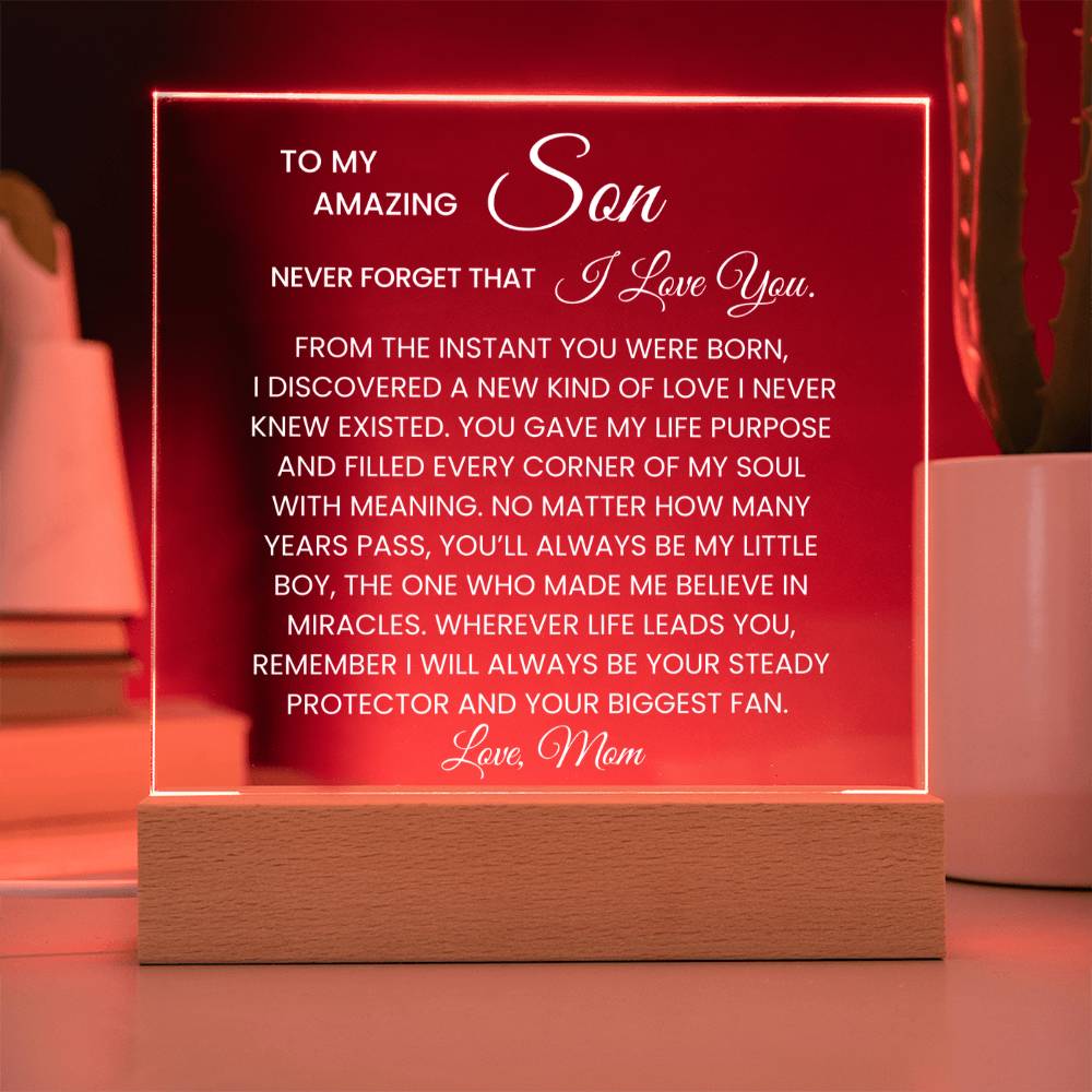 Son Lighted Acrylic Plaque Gift