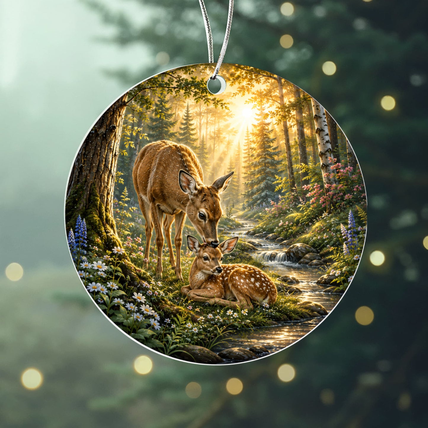 Deer Family Christmas Ornament
