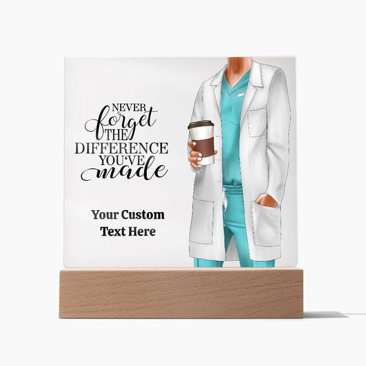 Nurse Personnel Appreciation  Appriciation Plaque with Custom Scrubs-[Heartfelt Family Gift]