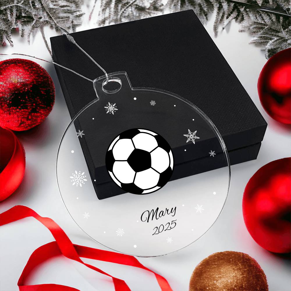 Soccer Christmas tree ornament