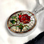 Rose Engraved Necklace in Gold or Silver-[Heartfelt Family Gift]