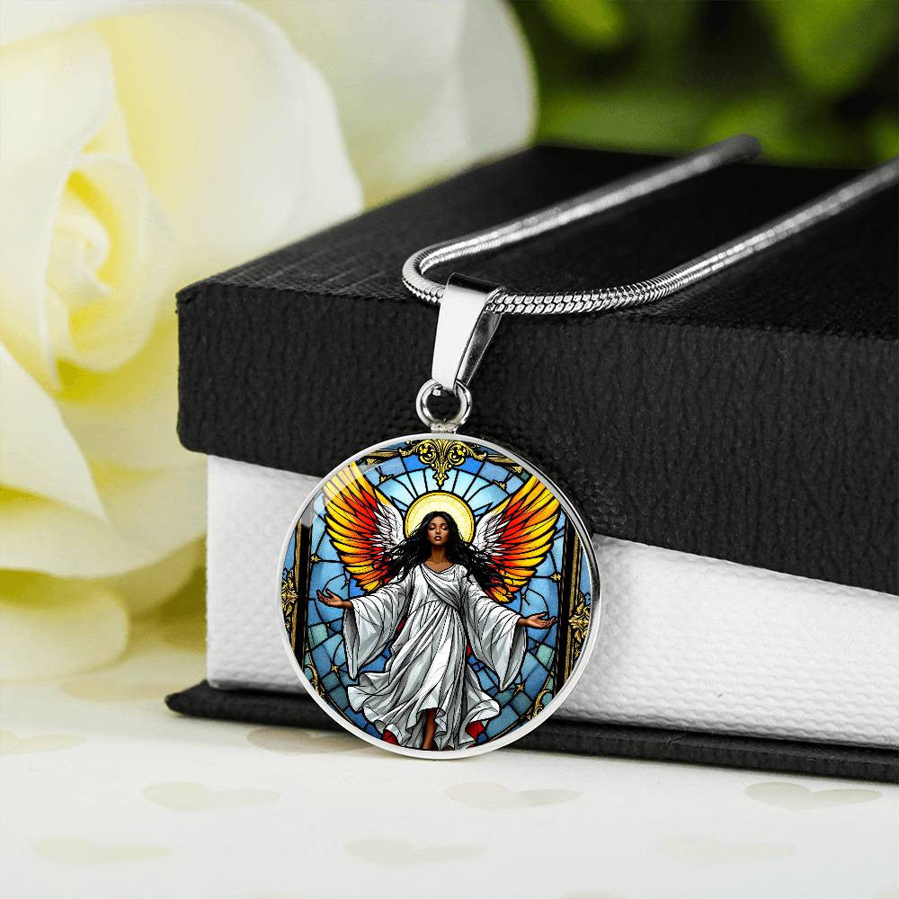 Guardian Angel Necklace with Engraving-[Heartfelt Family Gift]