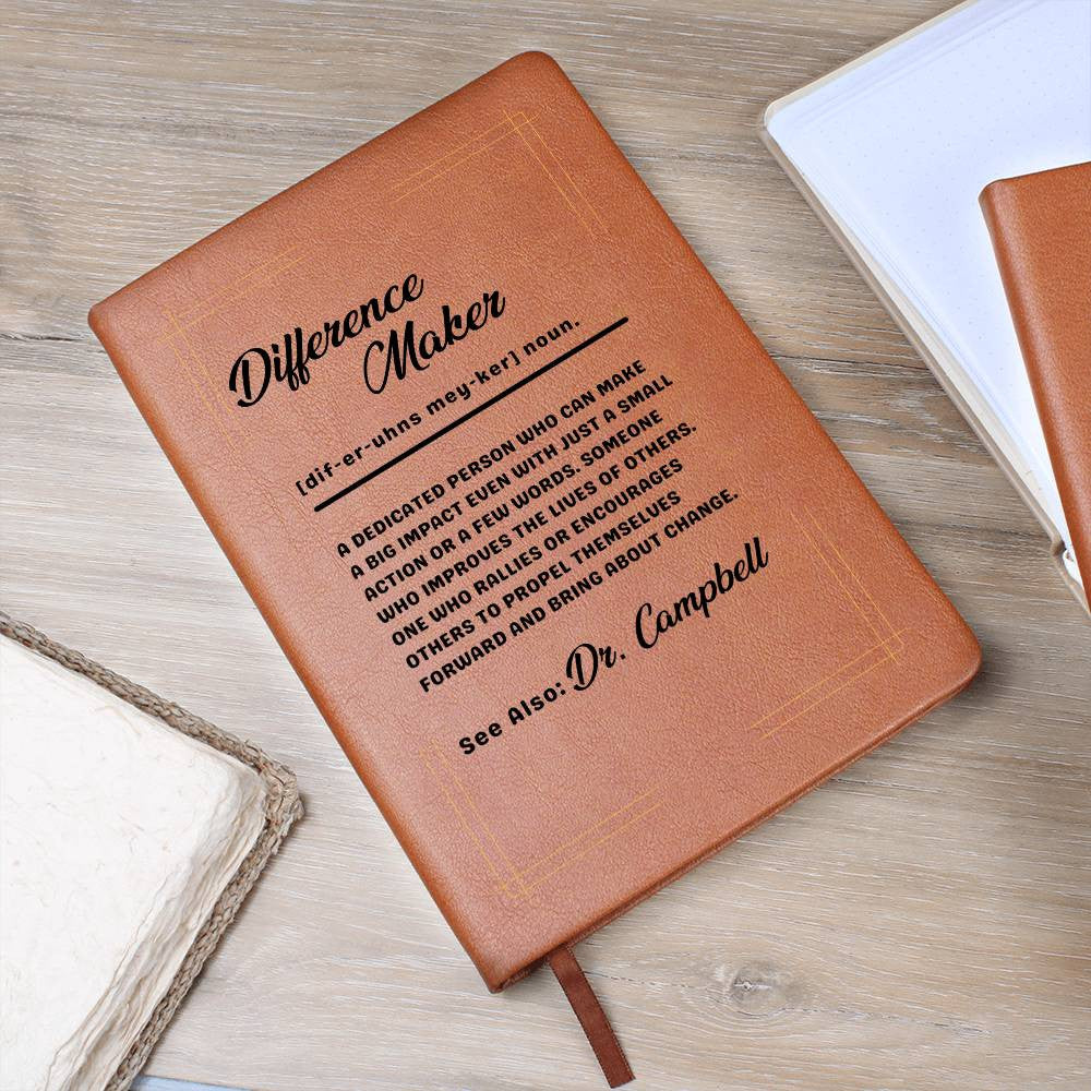 Difference Maker Personalized Journal-[Heartfelt Family Gift]