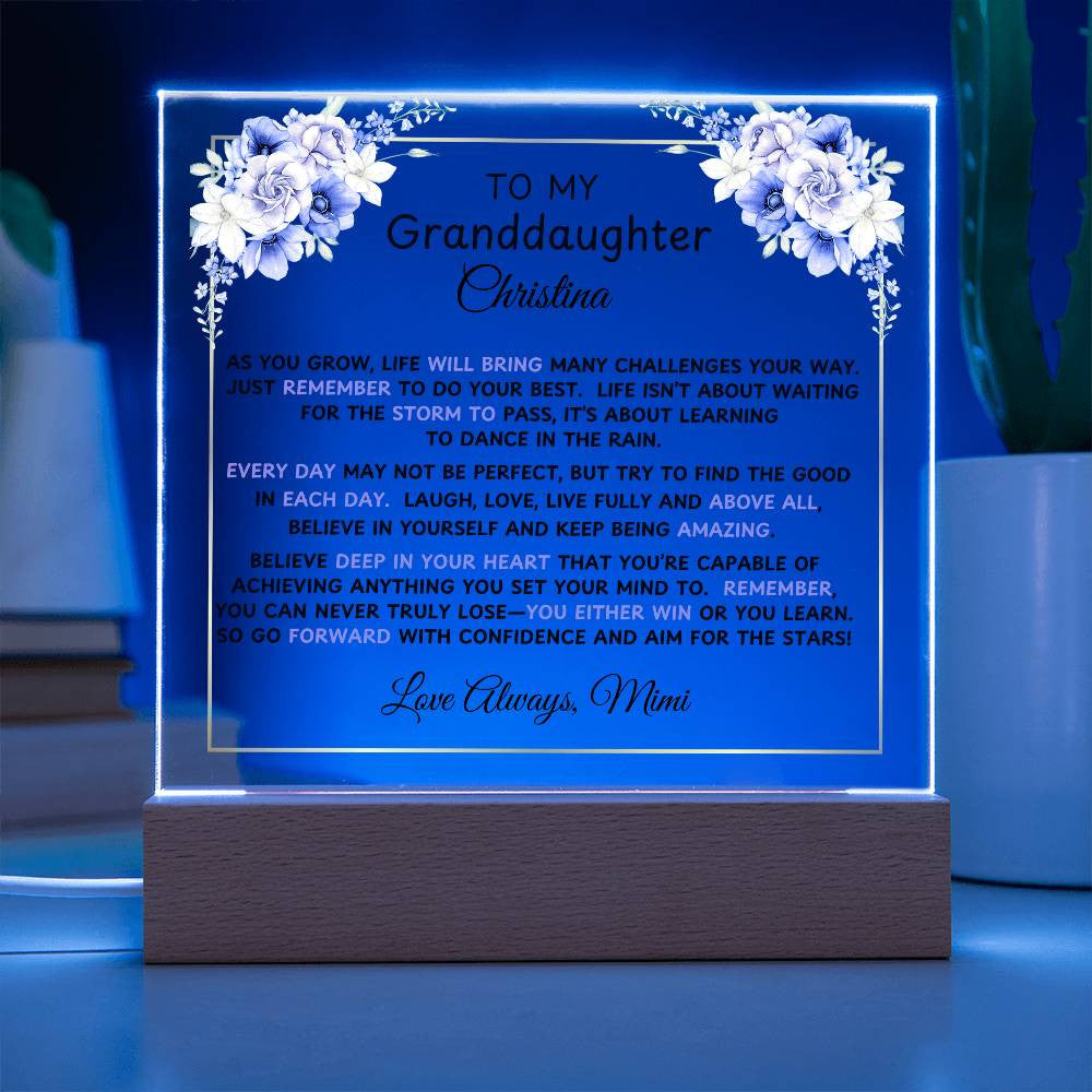 To My Granddaughter Plaque Gift-[Heartfelt Family Gift]