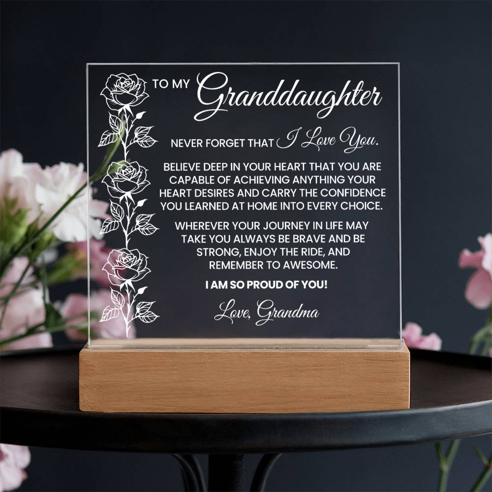Granddaughter Acrylic Plaque Gift