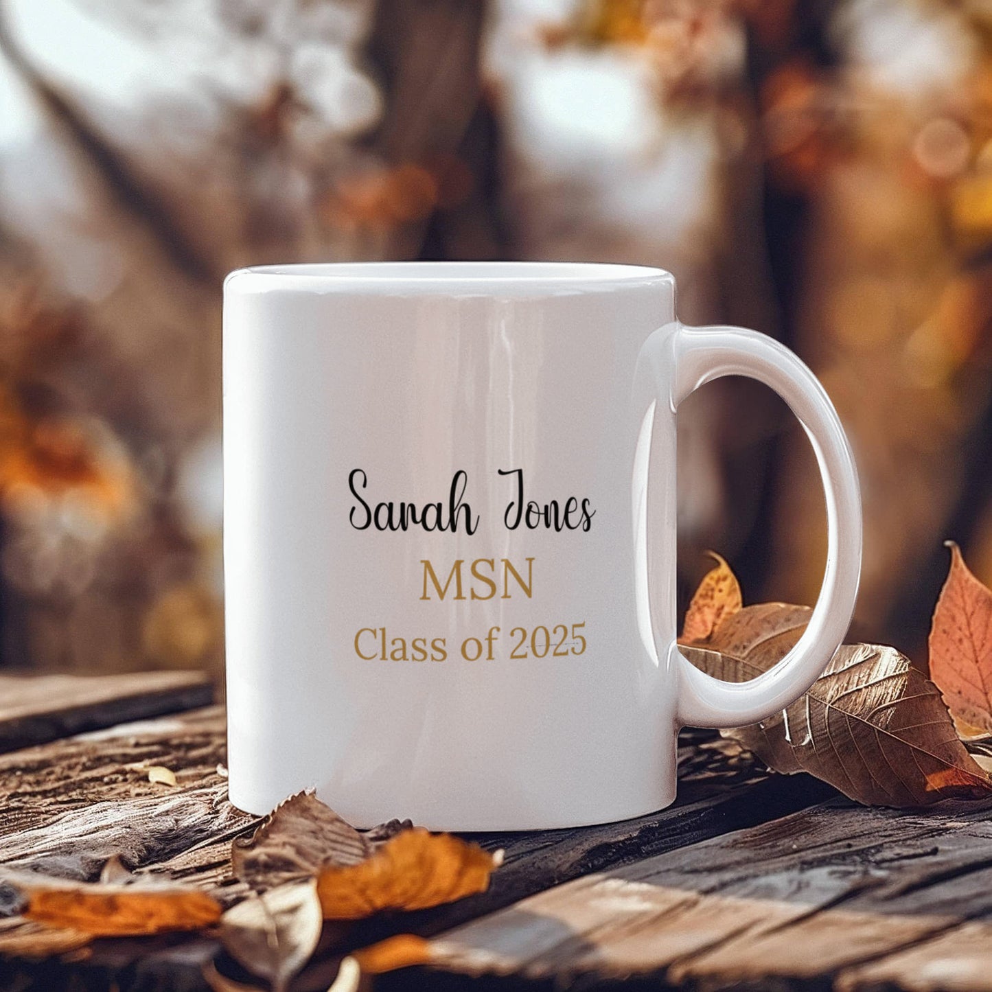 Personalized Masters Degree MSN Nursing Graduation Mug-[Heartfelt Family Gift]
