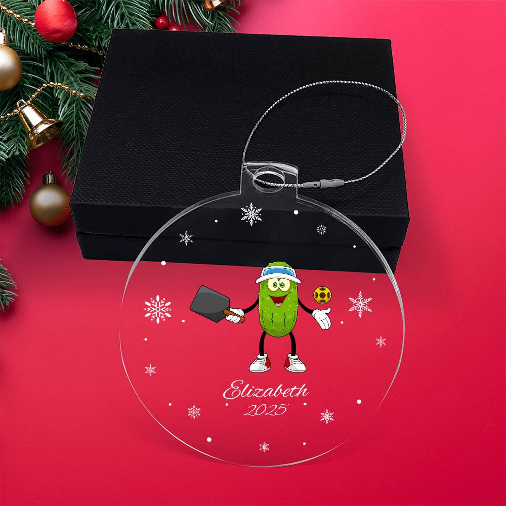 Pickleball Player Christmas Ornament
