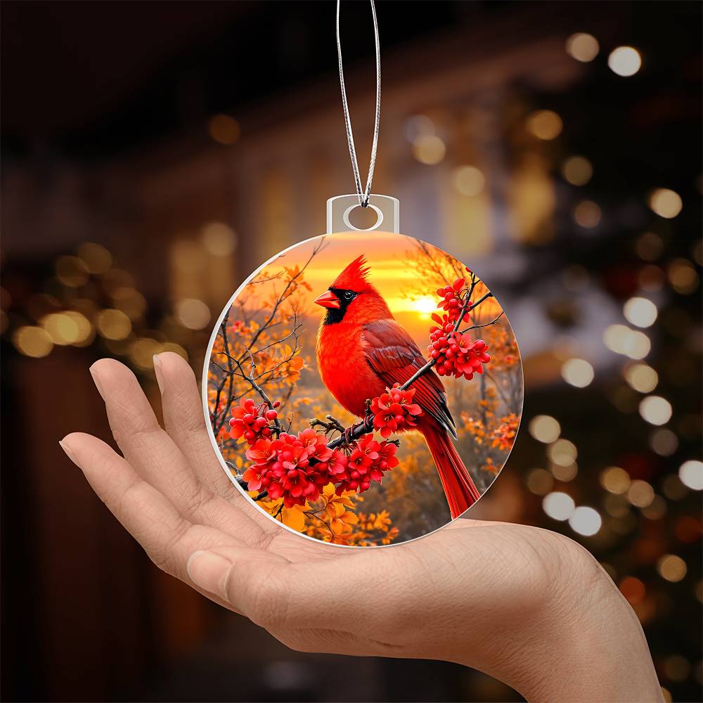 Cardinal Acrylic Ornament