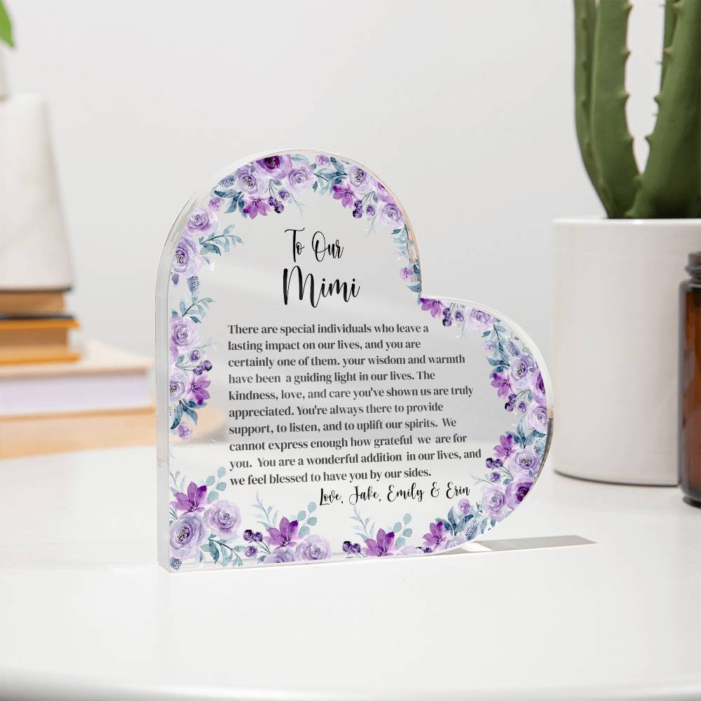 Mimi Acrylic Heart Block