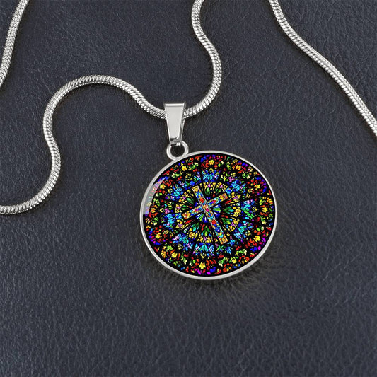 Cross Engraved Pendant Necklace