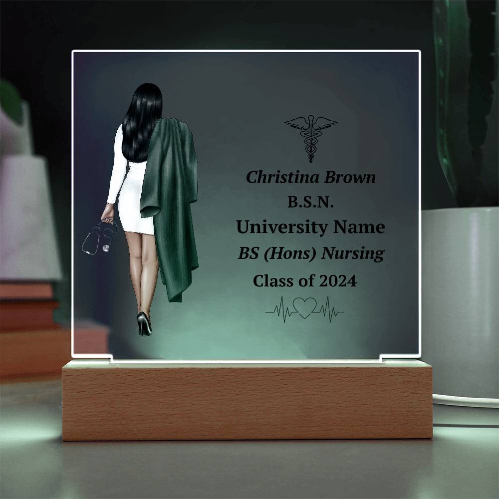 Personalized Nursing Graduation Gift Plaque-[Heartfelt Family Gift]