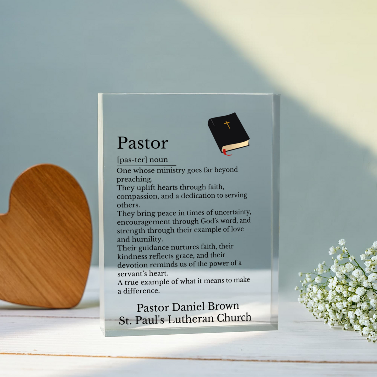 Pastor Definition Plaque