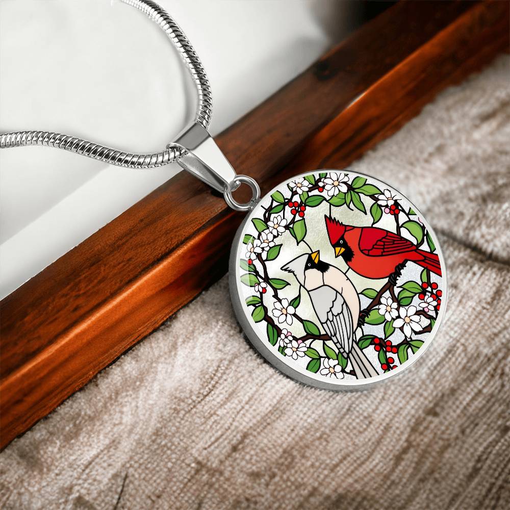 Engraved Cardinal Necklace, Silver or Gold Necklace, Personalized Bird Jewelry, Unique Gift for Bird Lovers, Custom Engraved Pendant