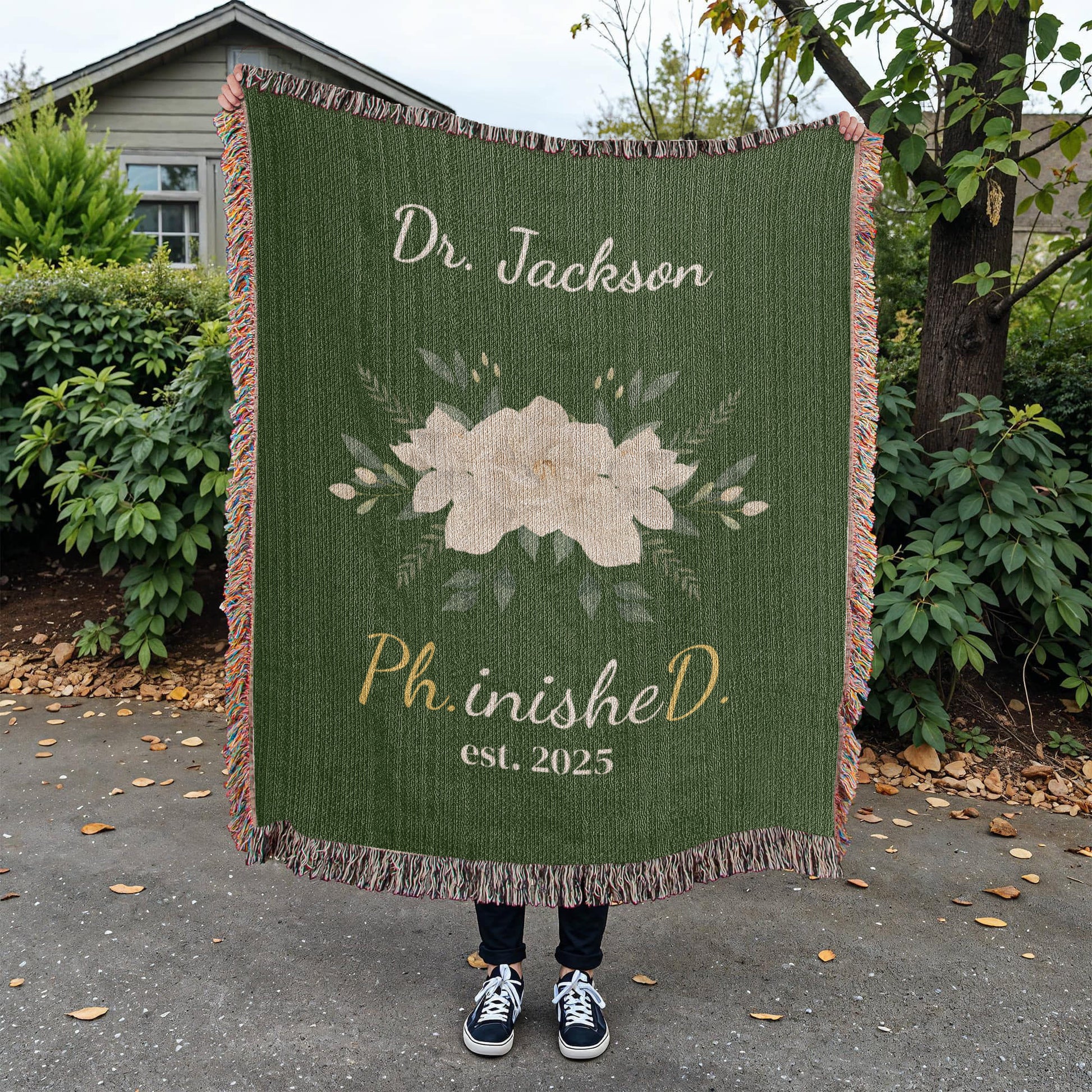 PHD Graduation Gift Blanket for Doctorate Degree-[Heartfelt Family Gift]