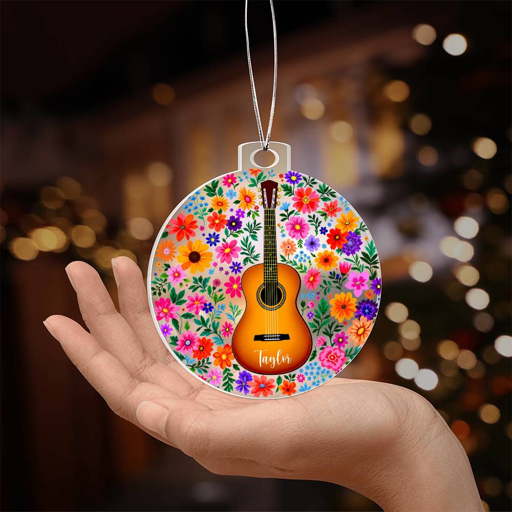 Personalized Acoustic Guitar Ornament